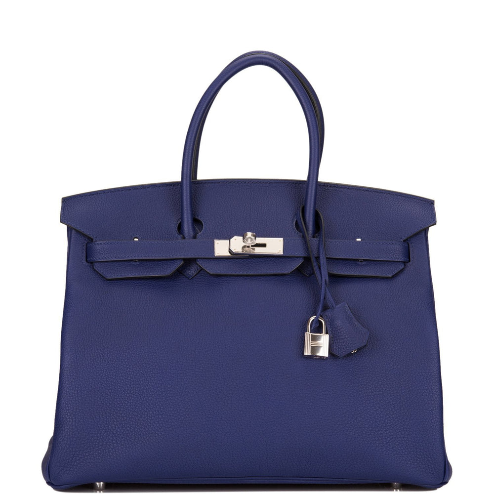 Hermes Bleu Encre Togo Birkin 35cm Palladium Hardware