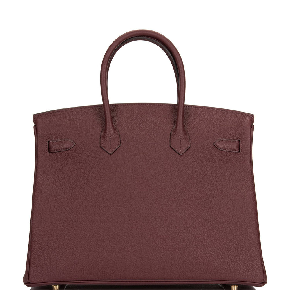 Hermes Bordeaux Togo Birkin 35cm Gold Hardware