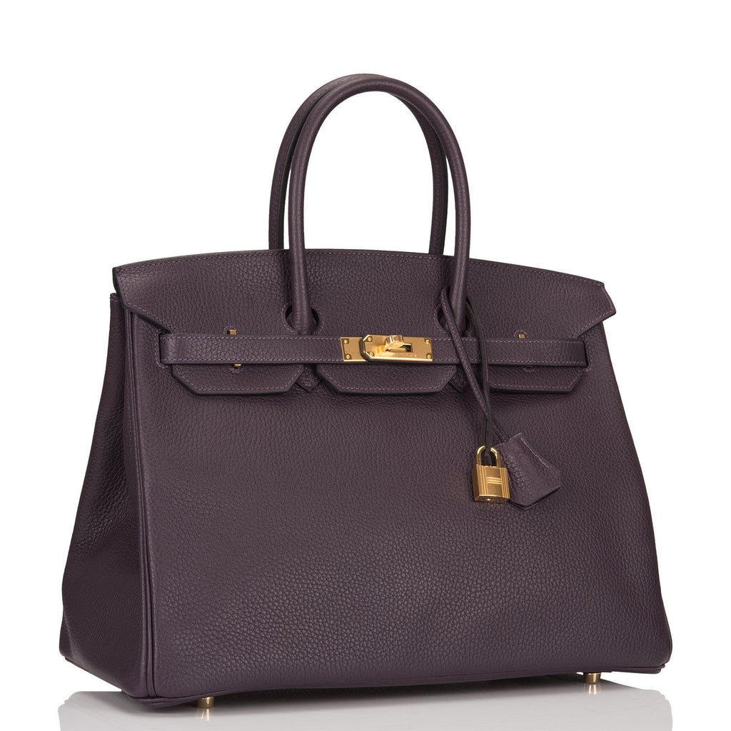 Hermes Raisin Clemence Birkin 35cm Gold 