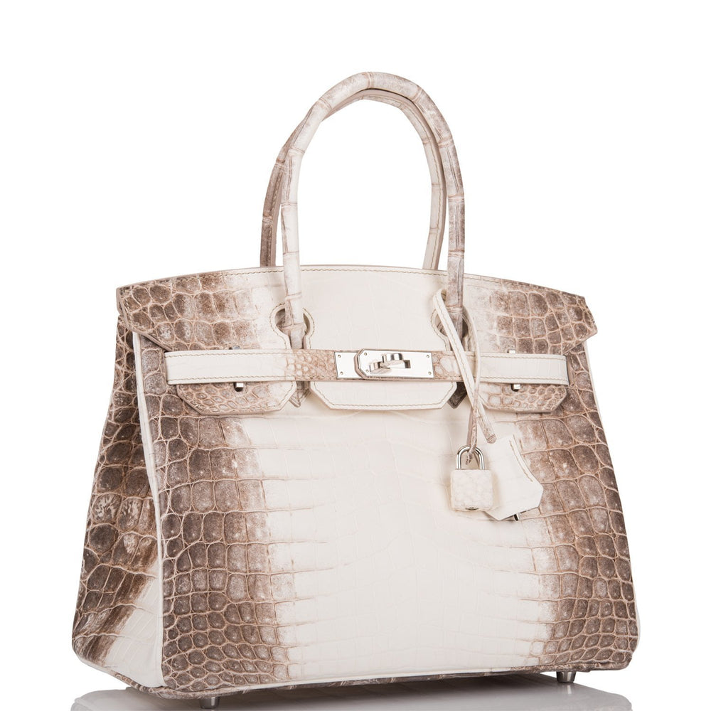 Hermes White Matte Niloticus Himalayan Crocodile Birkin 30cm – Madison ...