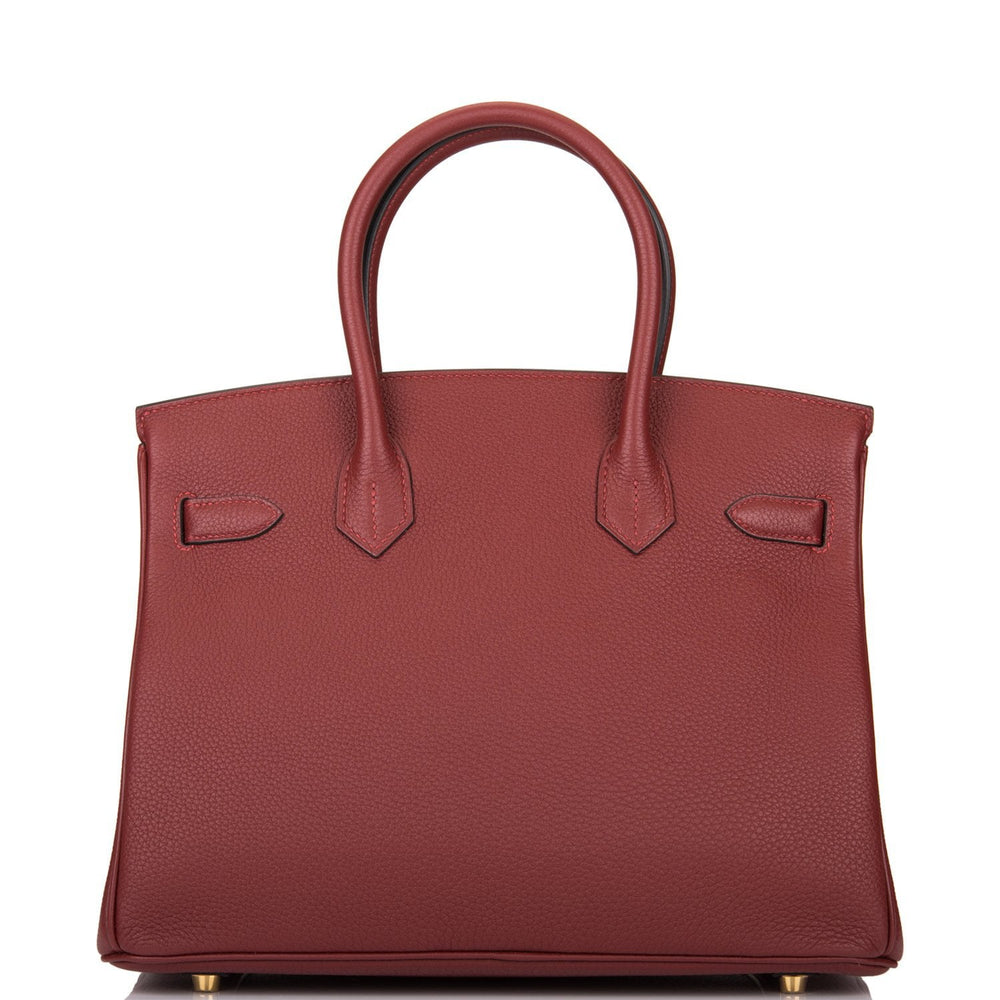 Hermes Rouge H Togo Birkin 30cm Gold Hardware