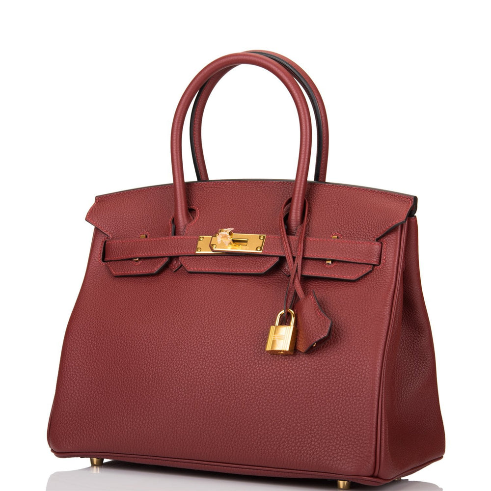 Hermes Rouge H Togo Birkin 30cm Gold Hardware