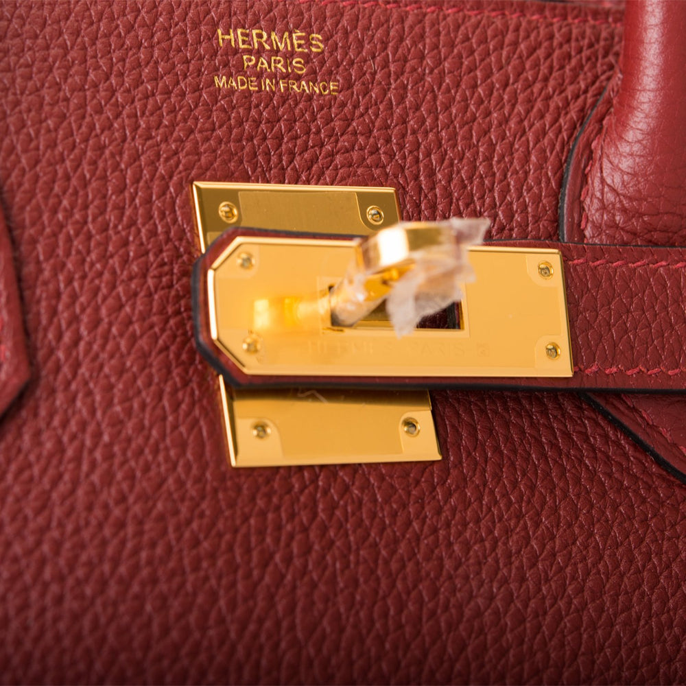 Hermes Rouge H Togo Birkin 30cm Gold Hardware