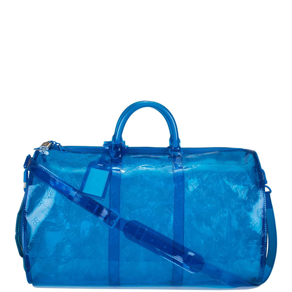 Louis Vuitton x Virgil Abloh Blue RGB Monogram PVC Keepall Bandouliere – Madison Avenue Couture