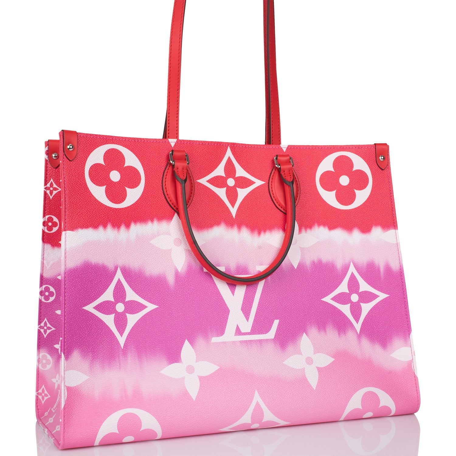 New in Box Louis Vuitton Limited Edition Escale Red On The Go Tote Bag at  1stDibs