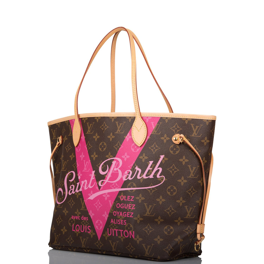 Louis Vuitton Pink Monogram V St. Barth Neverfull MM – Madison Avenue Couture