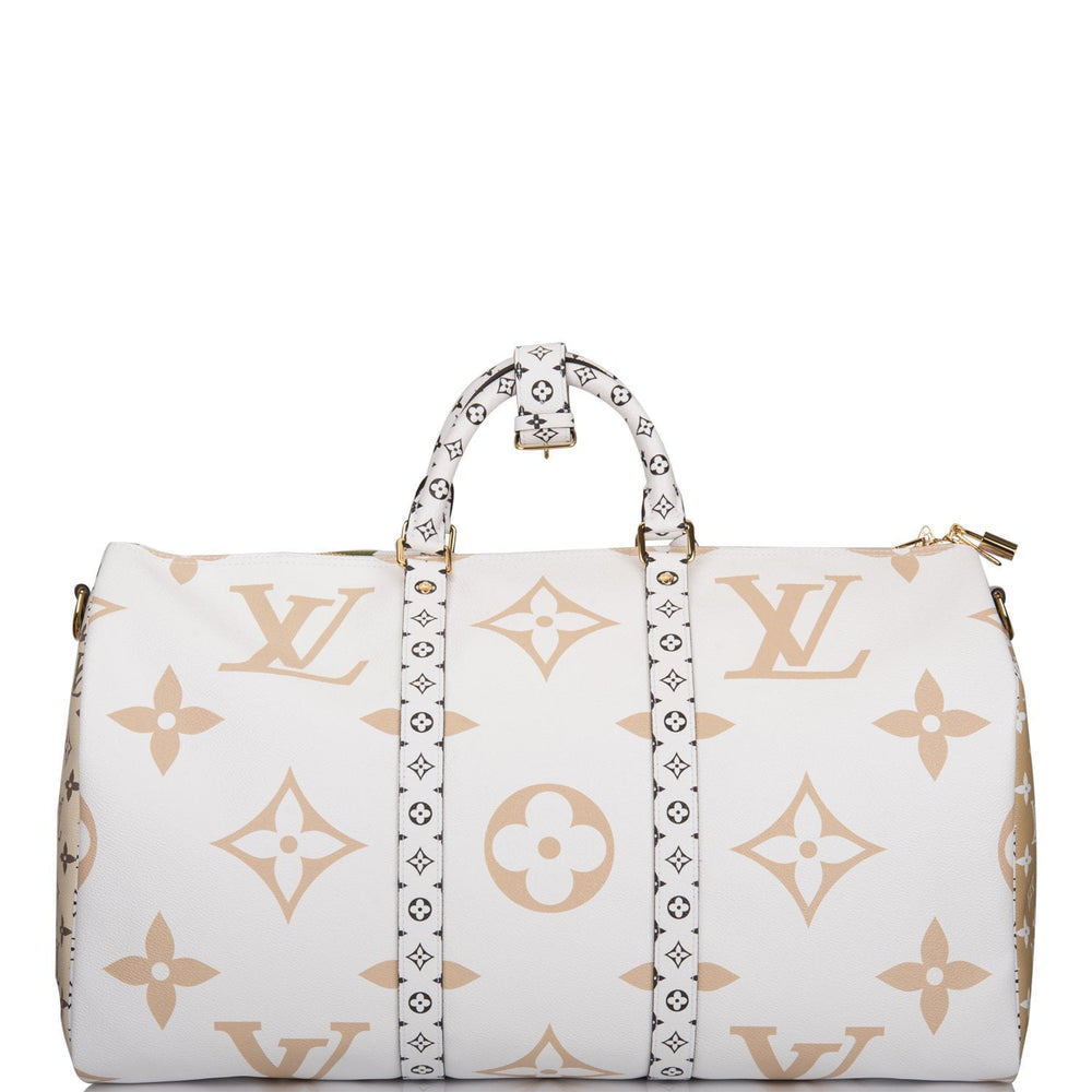 Louis Vuitton Giant Khaki Green Monogram Keepall Bandoulière 50 – Madison Avenue Couture