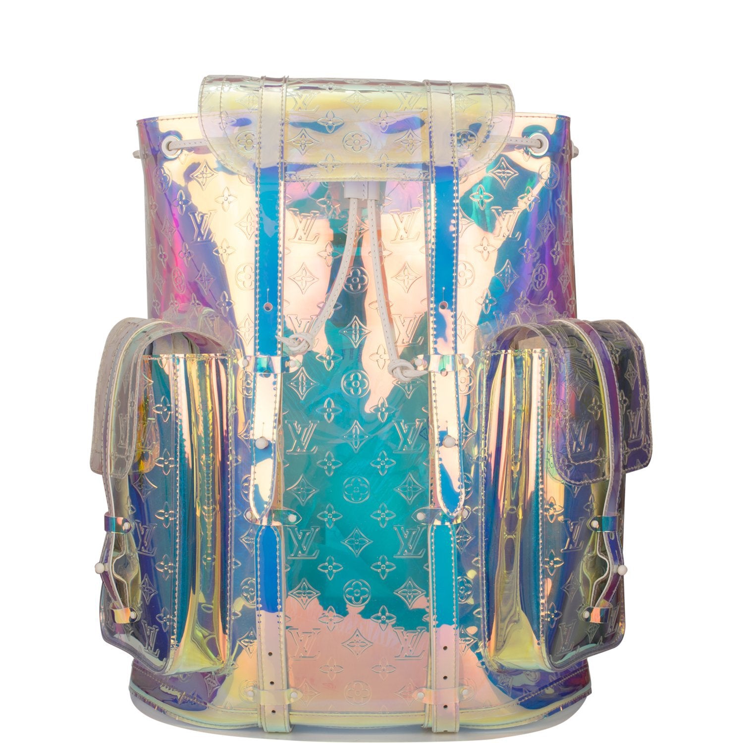 Vigil Abloh Iridescent Monogram Prism Christopher GM Backpack White  Hardware, 2019