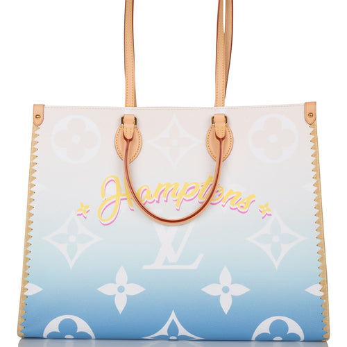 Louis Vuitton Gradient Pastel Monogram Giant Coated Canvas And Raffia  Onthego GM Bag Louis Vuitton