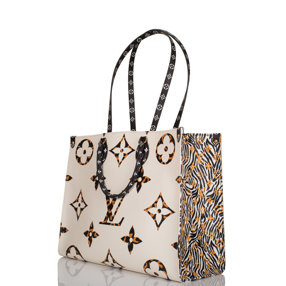 Louis Vuitton Jungle Print On The Go OnTheGo Bag White and Orange -  Handbagholic