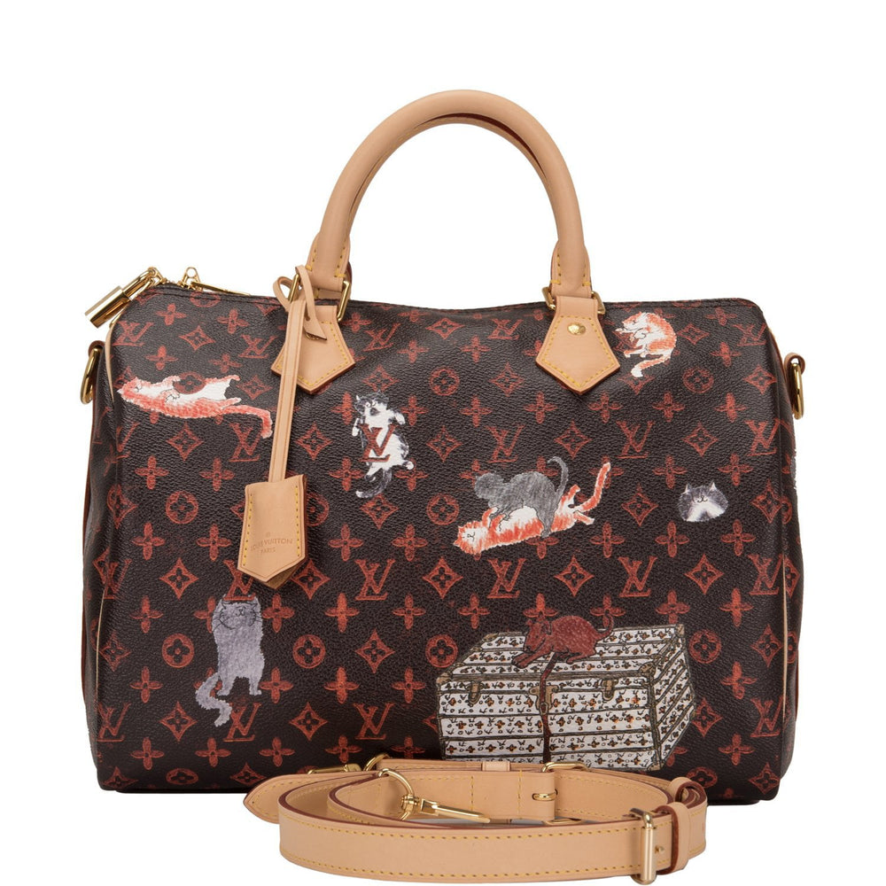 Louis Vuitton x Grace Coddington Monogram Catogram Speedy 30 Bandouliere – Madison Avenue Couture