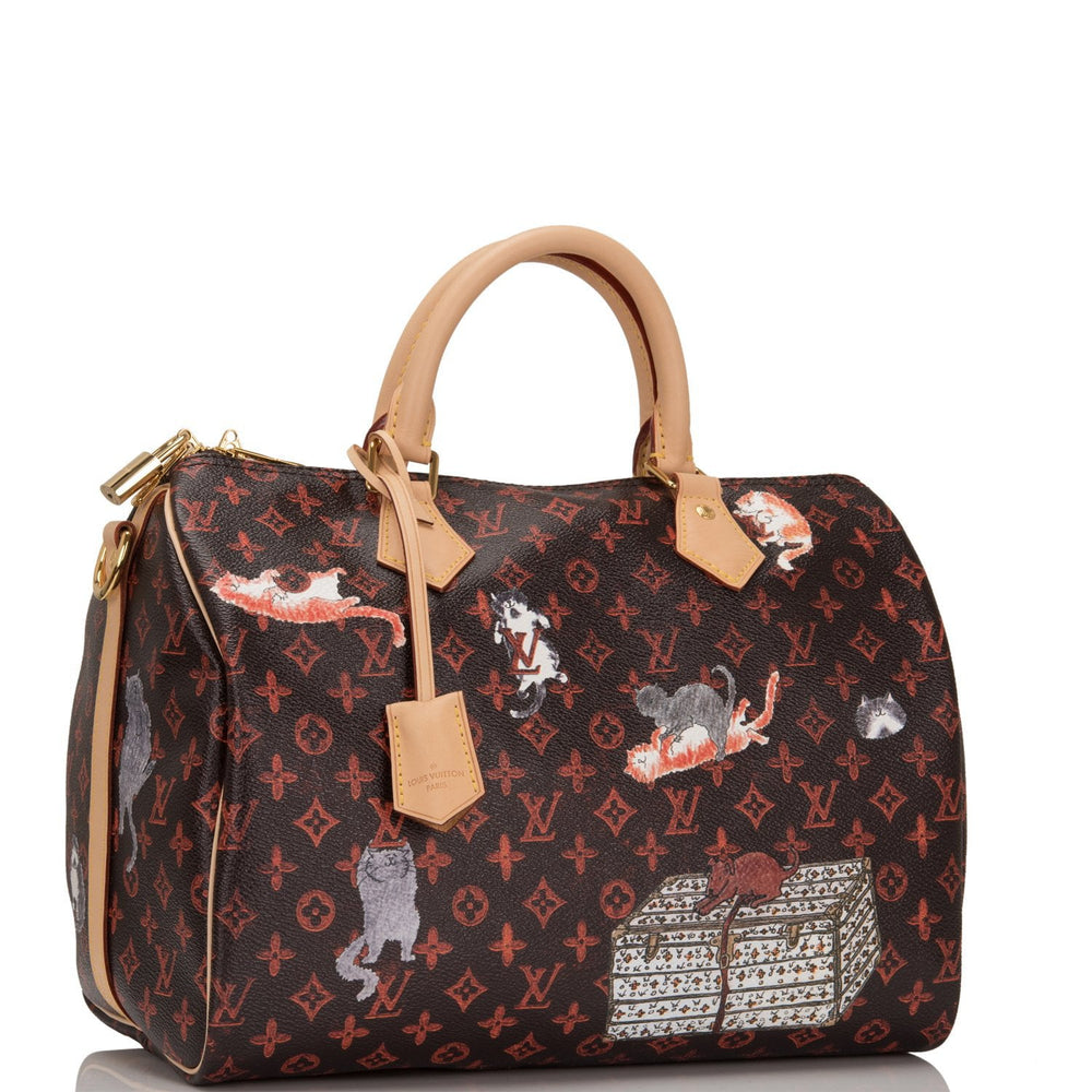 Louis Vuitton x Grace Coddington Monogram Catogram Speedy 30 Bandouliere – Madison Avenue Couture