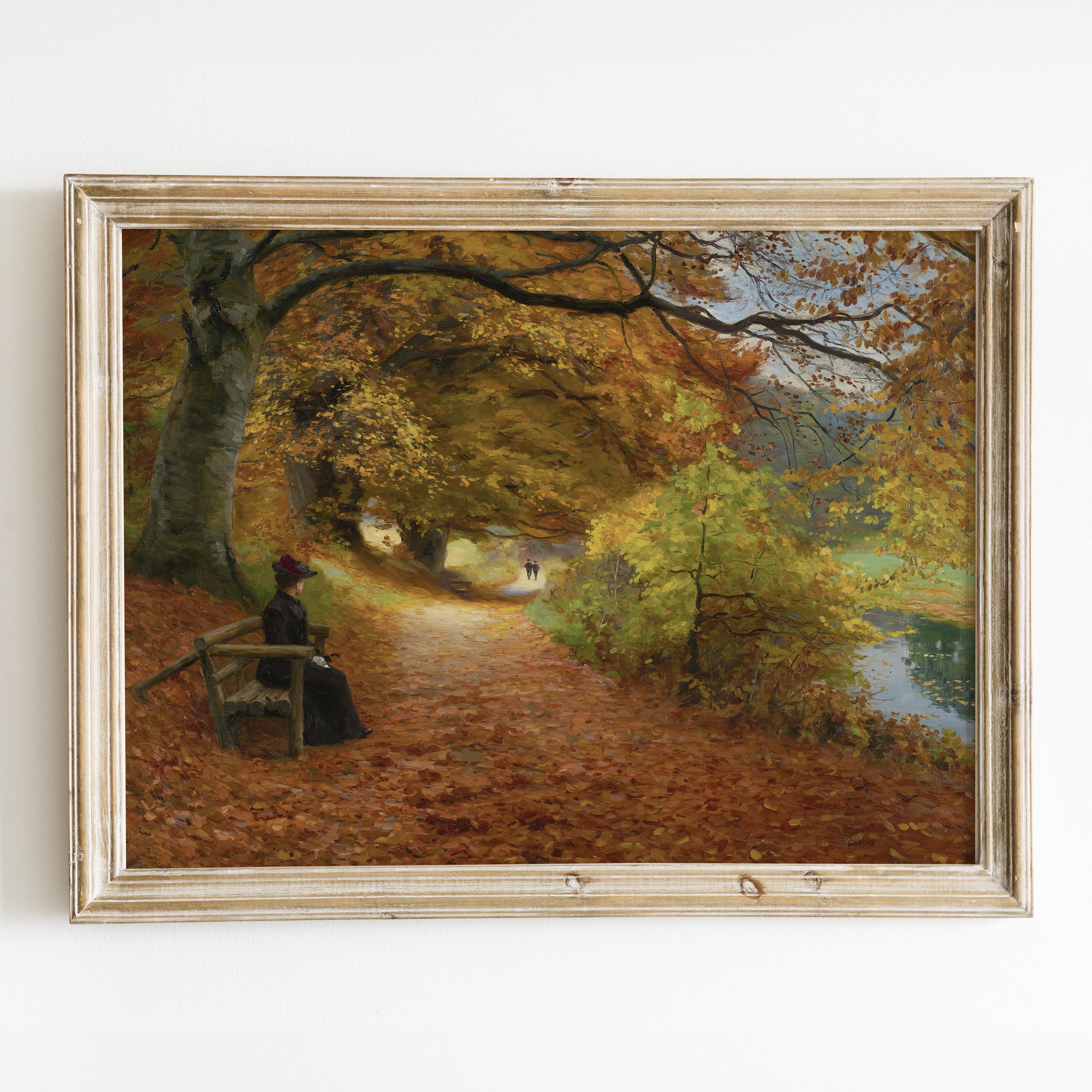 A Wooded Path in Autumn