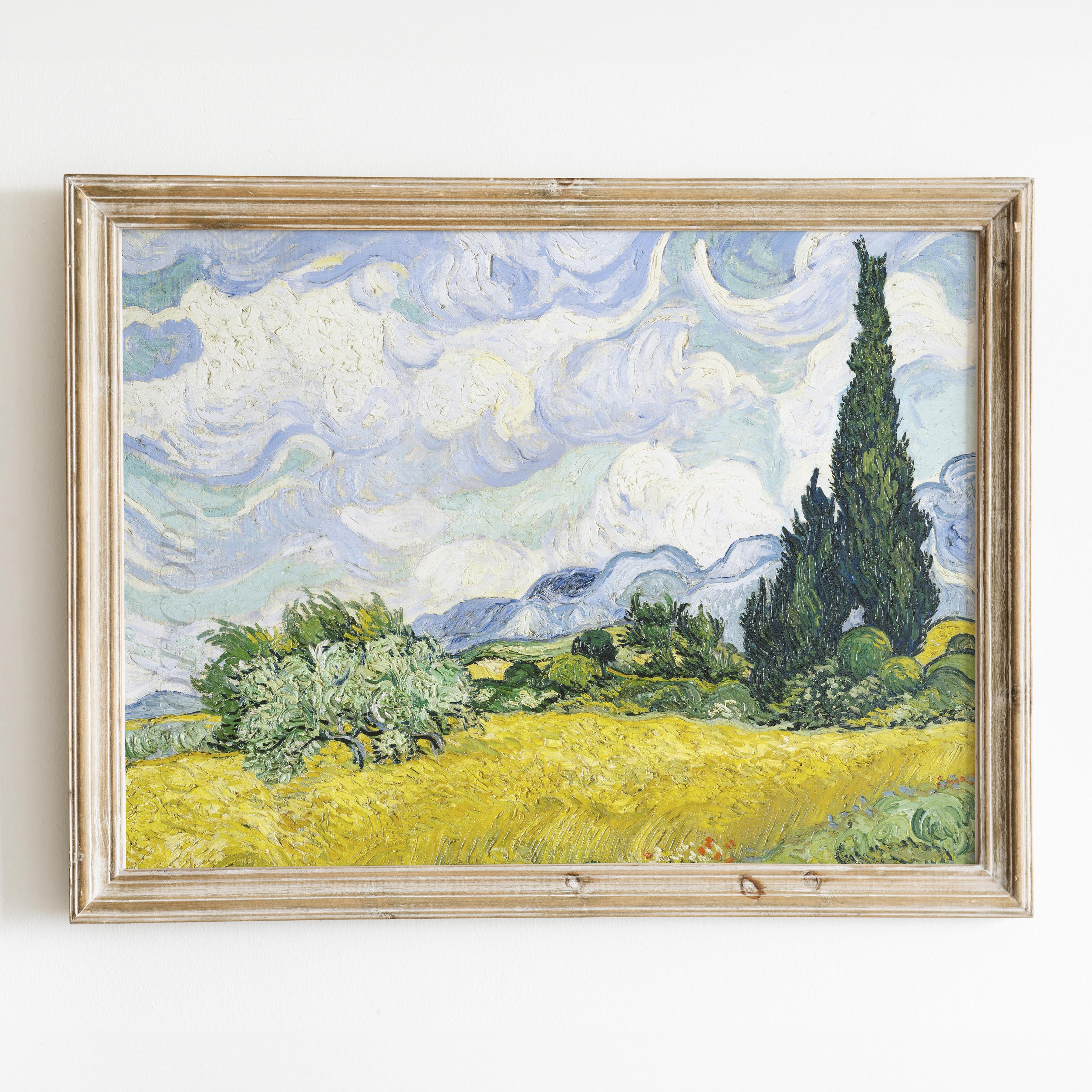 Wheat Field with Cypresses Van Gogh