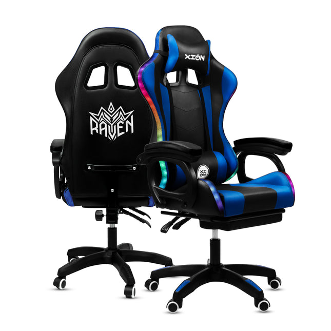 HLONONE Silla Gaming Ergonómico, Silla Gamer Adulto, Sillas Gaming con Cojín  Lumbar y Reposacabeza, Cadeira Gaming Regulable en Altura, Gaming Chair  Negro y Azul