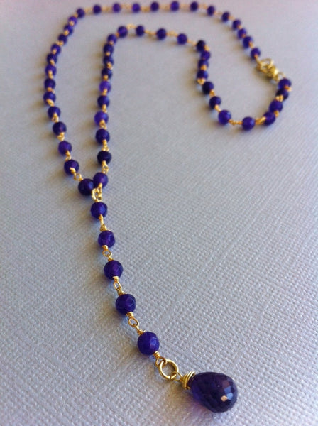 Amethyst and Jade Necklace – Fior Aine Jewelry