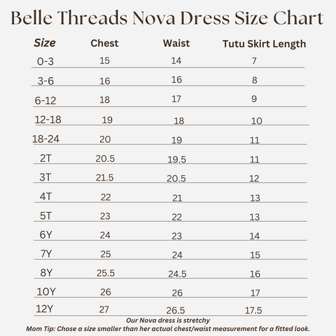 SIZE GUIDE – Belle Threads