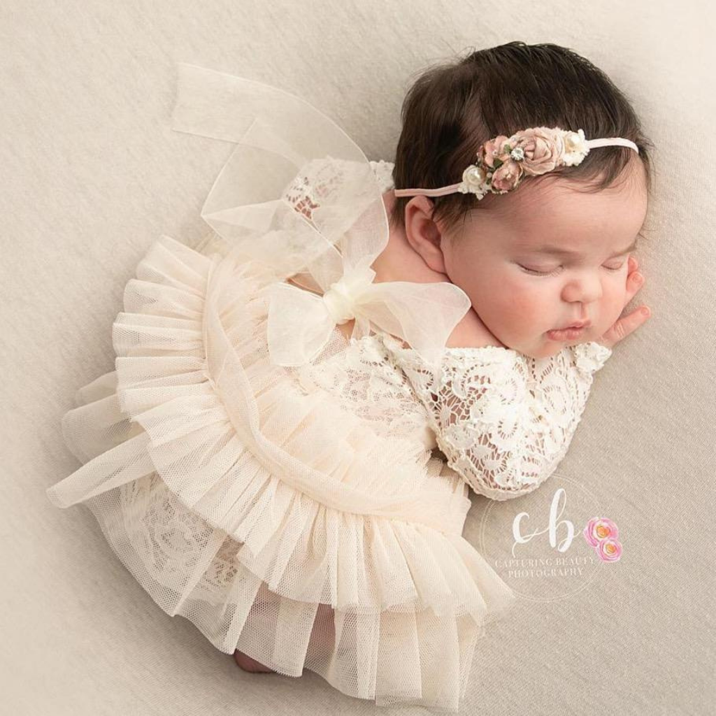 Ivory Knit Romper \u0026 Tutu Skirt Newborn 