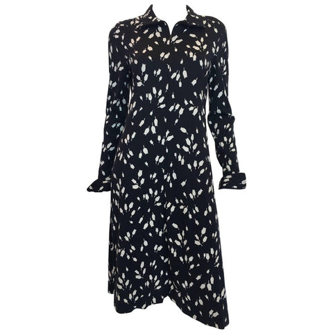 Andrea Jovine 1980's Black Fitted Wool Knit Dress – catwalk