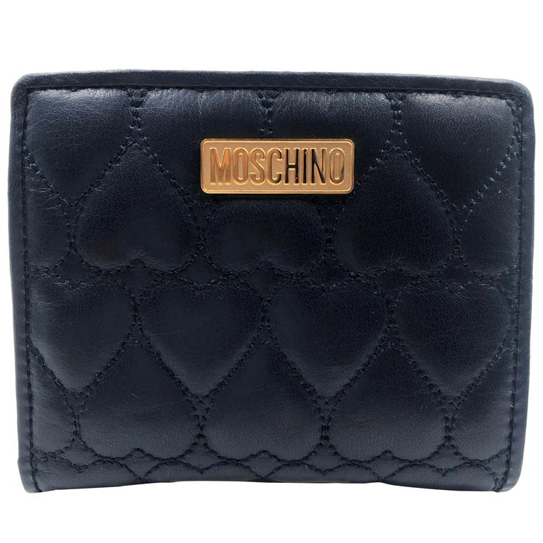 Moschino Midnight Blue Heart Quilted 