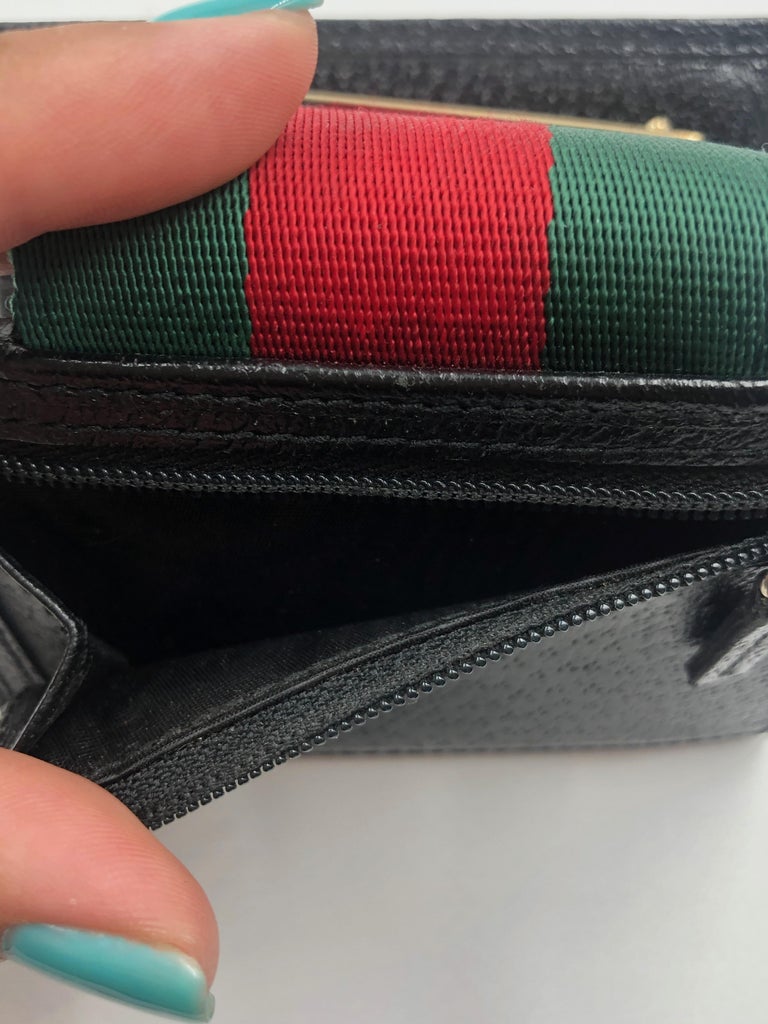 gucci wallet green and red