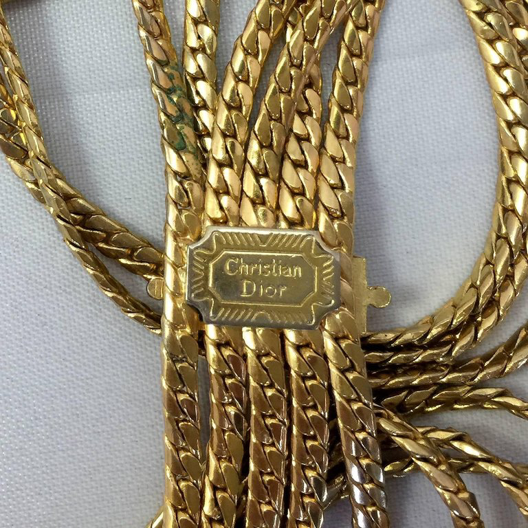 dior gold belt