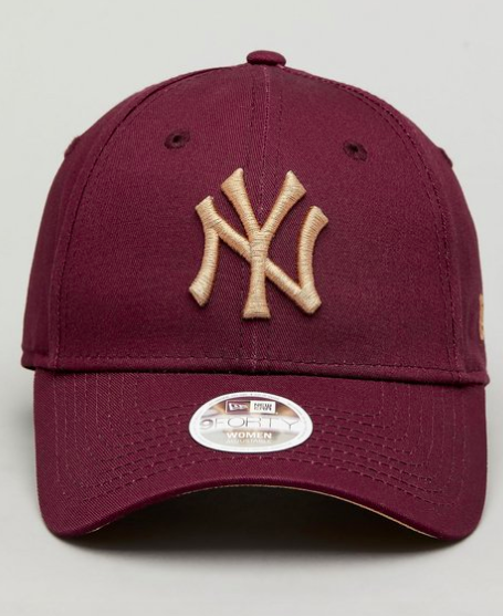 New York Yankees Maroon Gold 9forty Adjustable Cap Women's – Lidzcaps