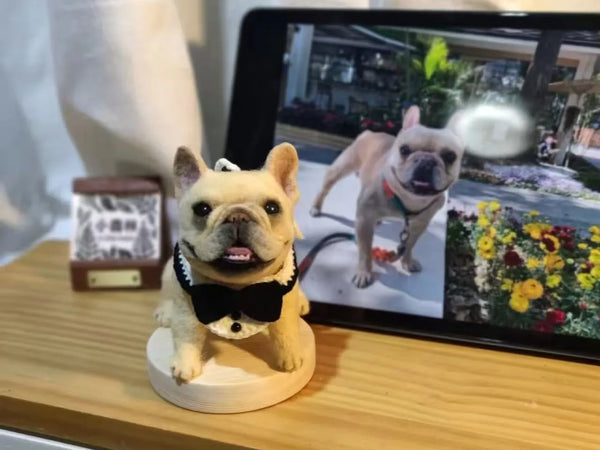 needle felt dog portraits