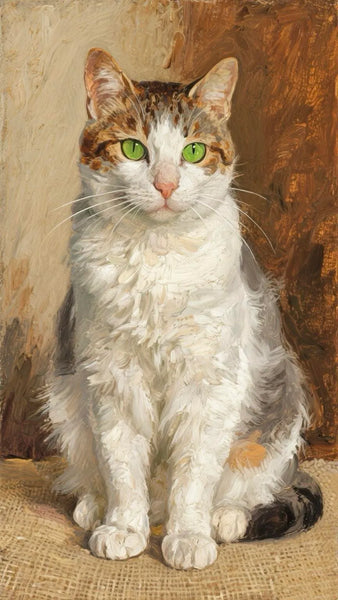 Traditional pet oil painting