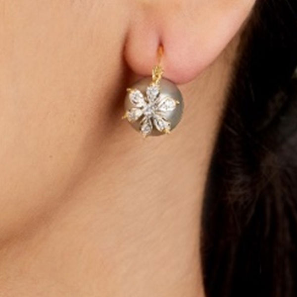 Flower Pearl Earrings by Moira Hughes - The White Label Online | THE ICONIC  | Australia