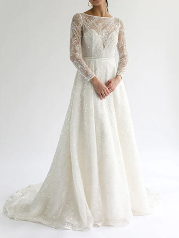 Lace Long Sleeve Wedding Dress