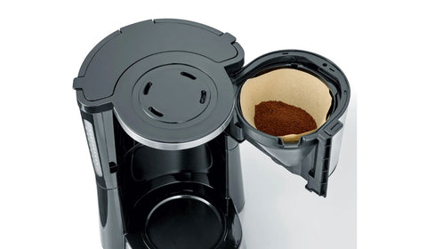 Filter ready to make filter coffee in machine