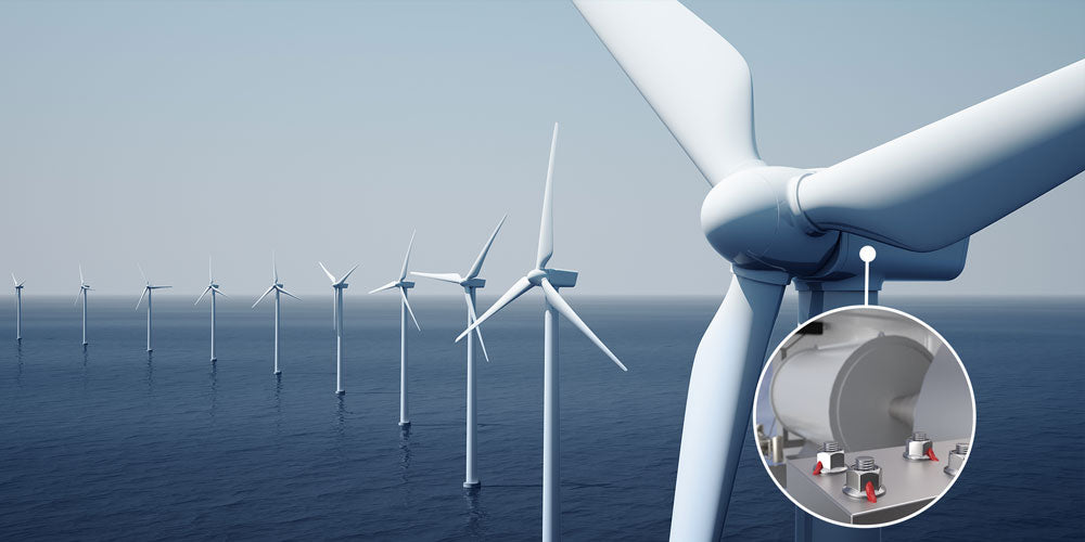 A wind turbine secured with tamper proof screws
