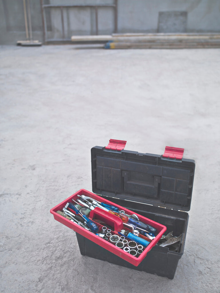 a tool box on the ground