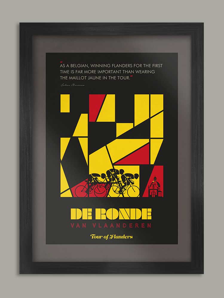 Tour of Flanders Cycling Poster Print The Monuments The Northern Line