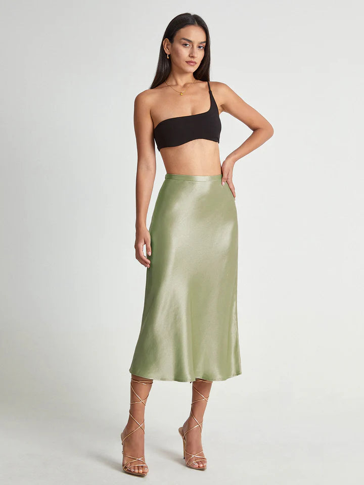 Jupe Midi en Satin