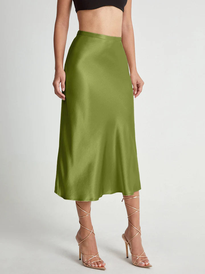 Jupe Midi en Satin