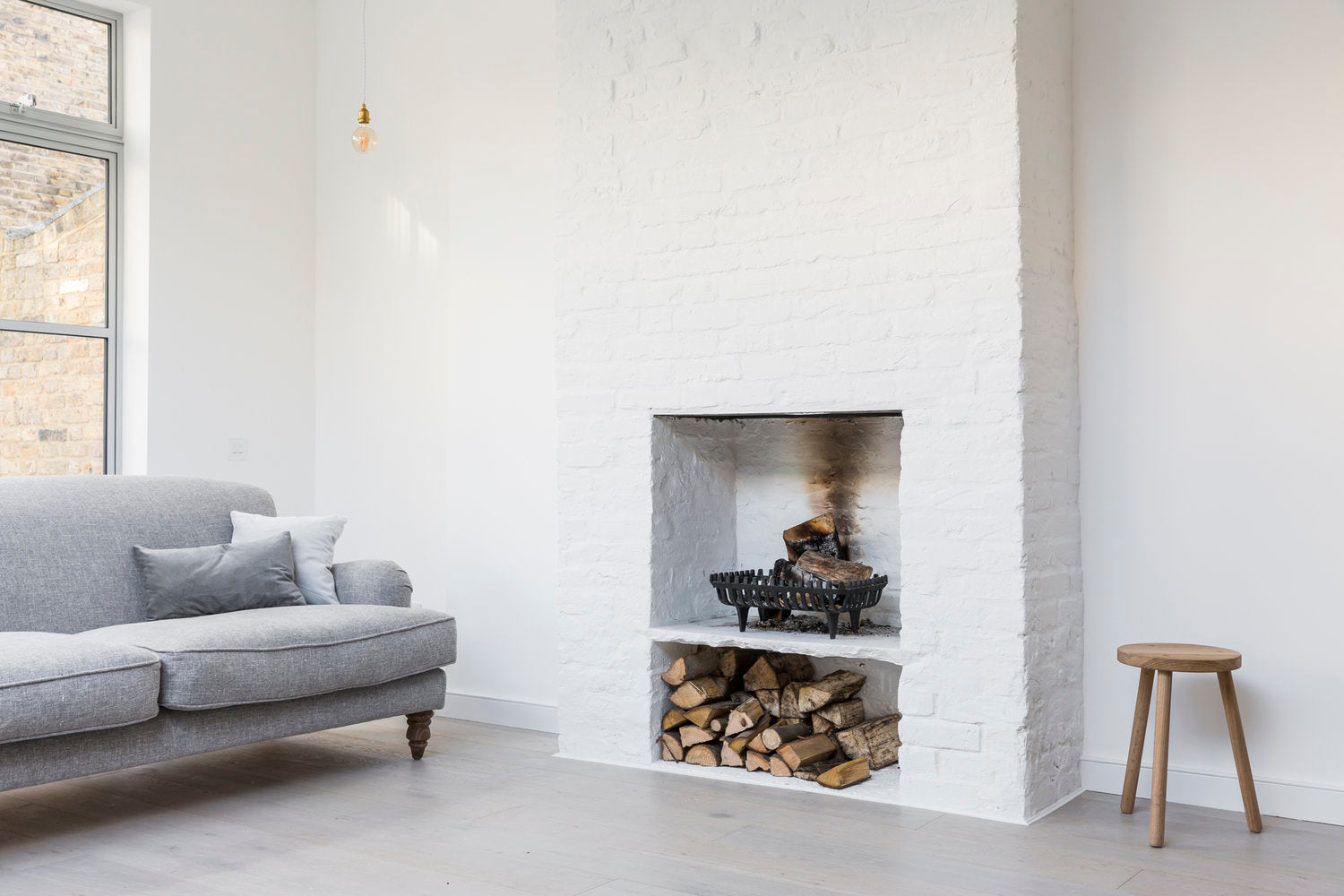 Cosy front room fireplace