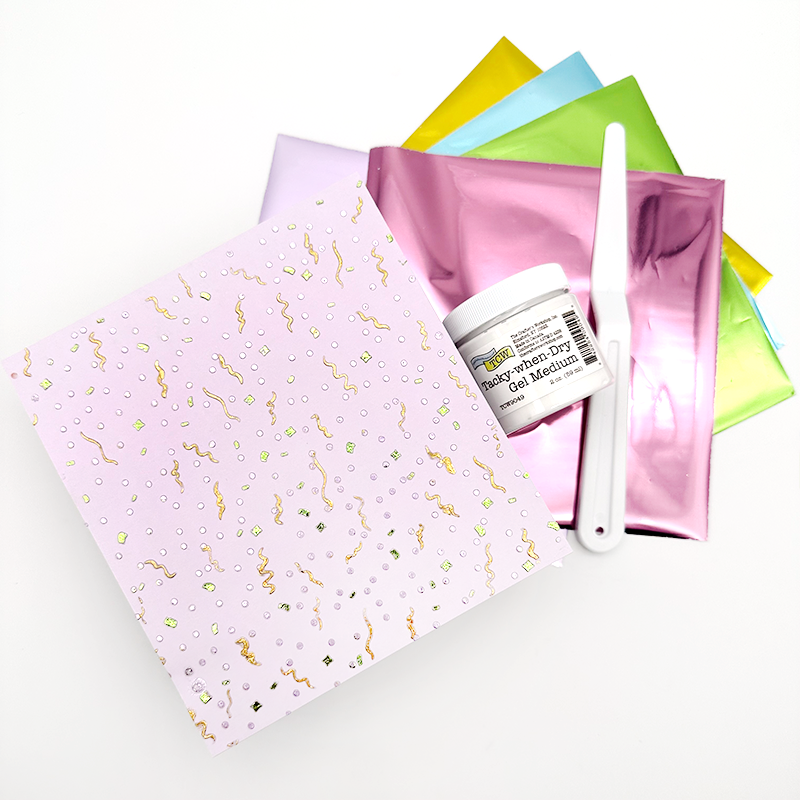 Foil Transfer Kit with the Confetti Layered Stencil