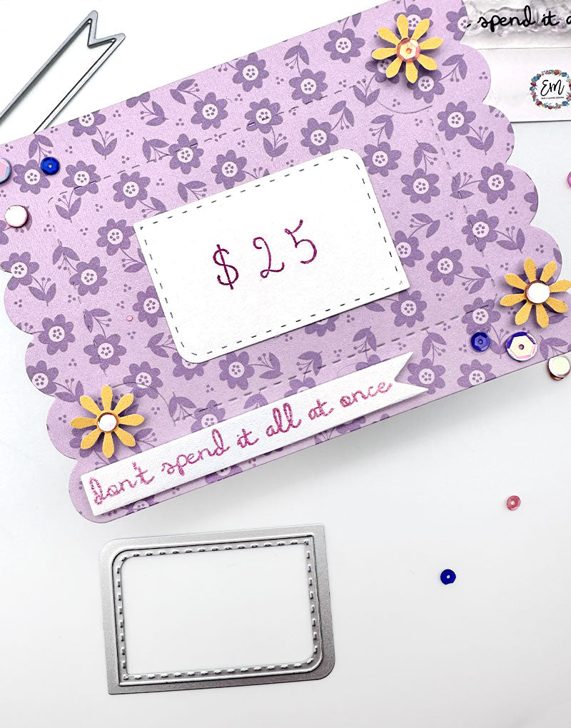 Gifting a gift card made that much more special with Emily Moore Designs Gift Card Holder Die!