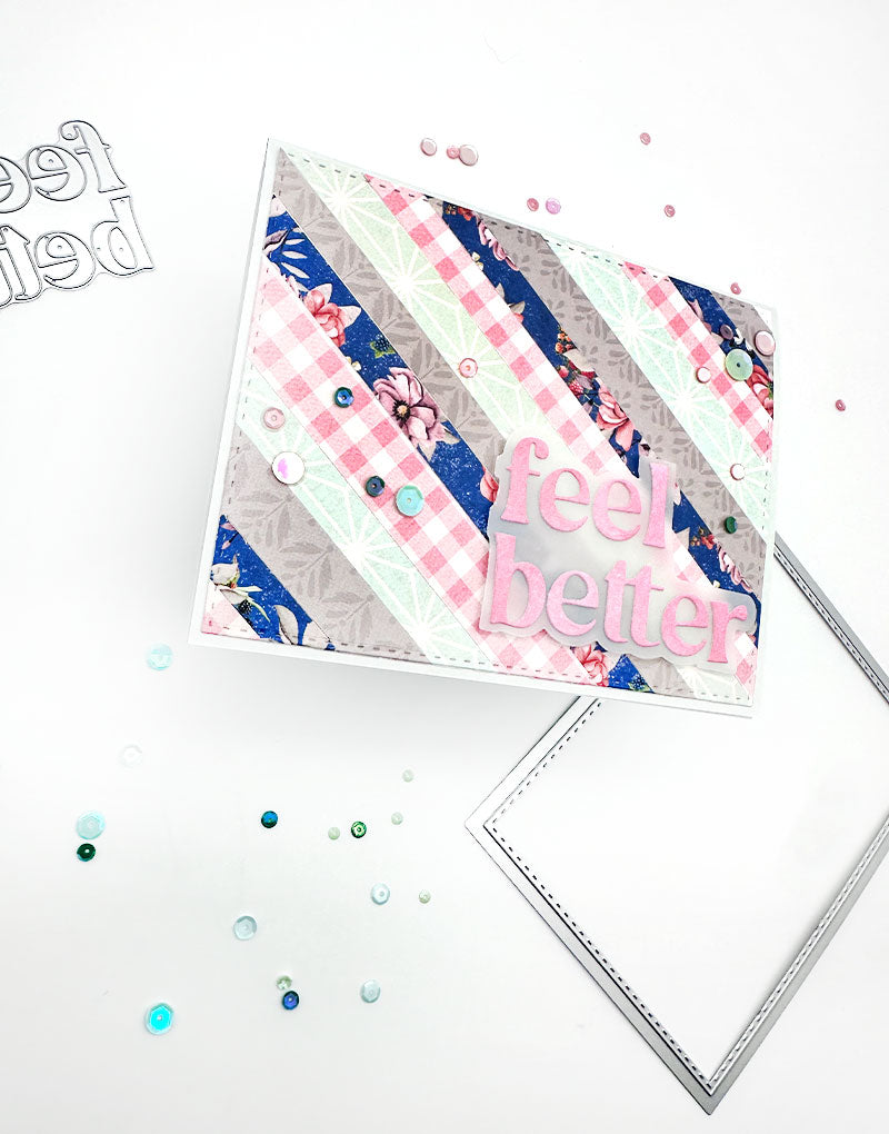 Adhesive sheets make it so easy to use up your paper scraps in the craft room!