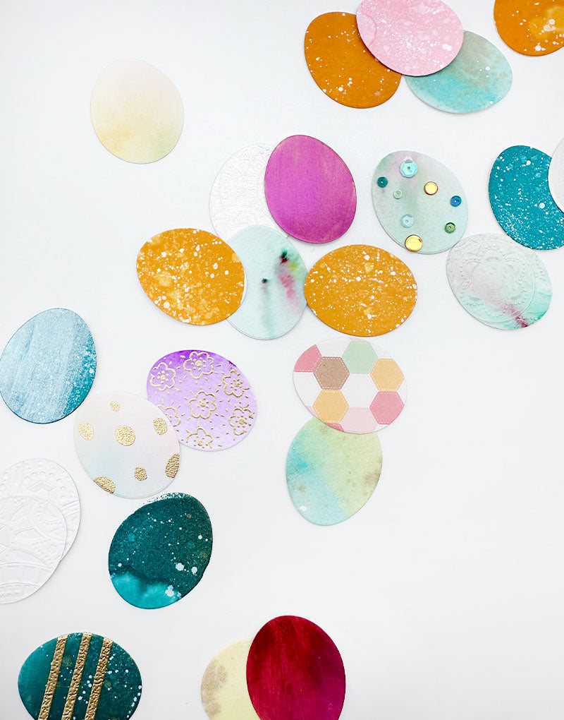 Handmade paper Easter Eggs