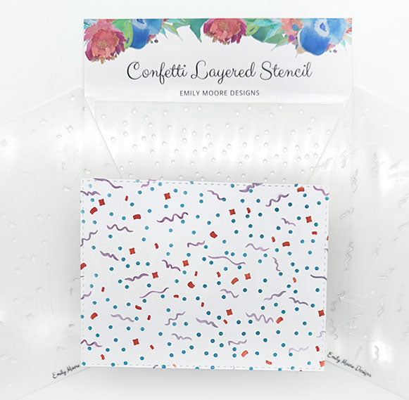 Confetti Layered Stencil by Emily Moore Designs