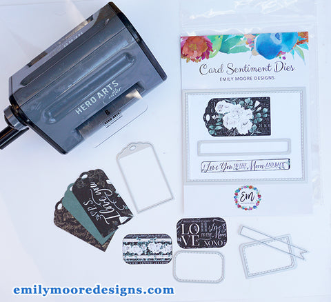 Die Cutting Tags and Sentiments for Card Making