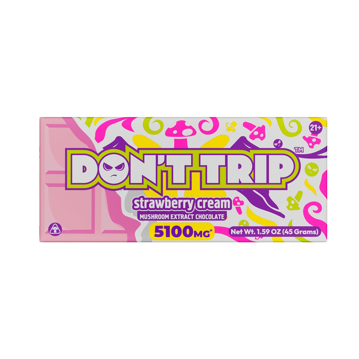 Don't Trip Mushroom Extract Chocolate 510mg | Strawberry cream