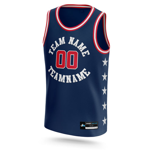 The Jersey Nation Red White-Yellow Custom Basketball Jersey - Youth M