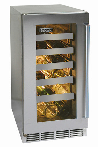  15 Glass Door - Stainless Steel Perlick Wine Reserve OUTDOOR 