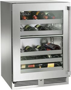  Signature 24 Wine Reserve Dual-Zone Stainless Steel Glass Door" 