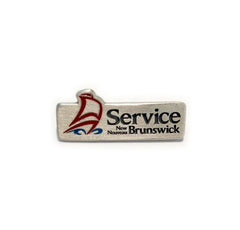 service new brunswick logo pin pewter custom design