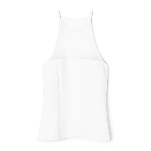 Whitney Illusion White Tennis Top with shelf bra